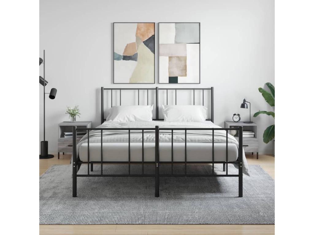 Chicyla 2-piece grey bedside tables 40x35x47.5 cm UVXM72079