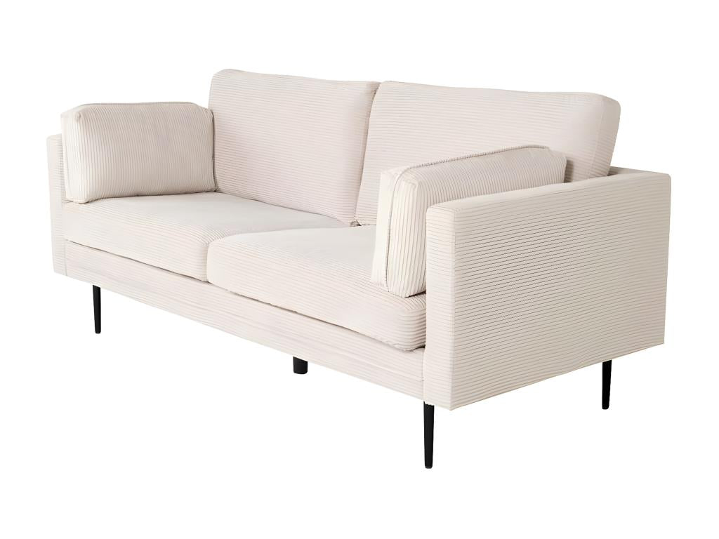 Domopure canapé 3 personnes velours côtelé beige clair. VQVU73904