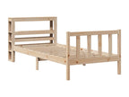 Bed frame without mattress 100x200 cm solid pine wood WRII89352