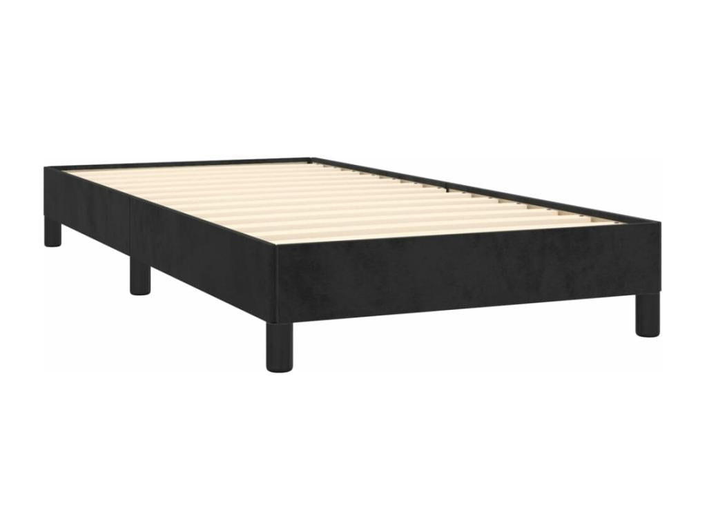 Black bed frame 100x200 cm Velvet JOHP21398