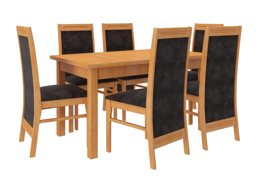 Light beech wood chair and Chicyla-Tissu fabric 27129 OZQZ82504