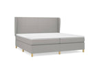 Domopure bed base with light grey mattress 200x200 Fabric DWVN33296