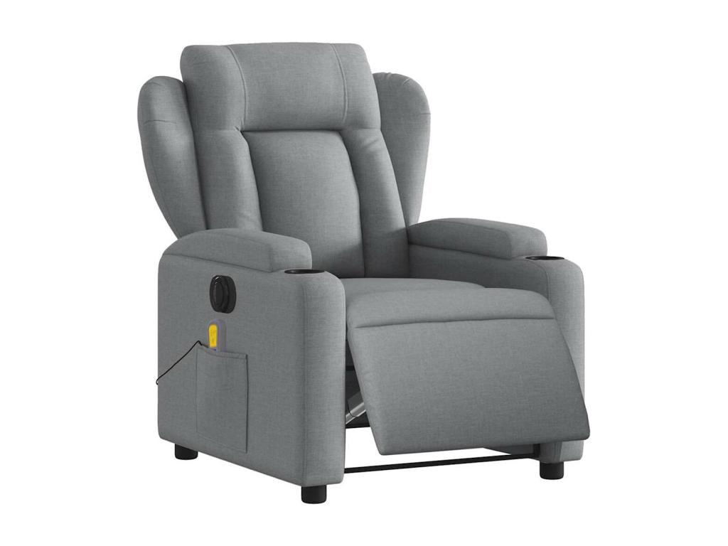 Light grey fabric electric reclining massage chair HEEI41520