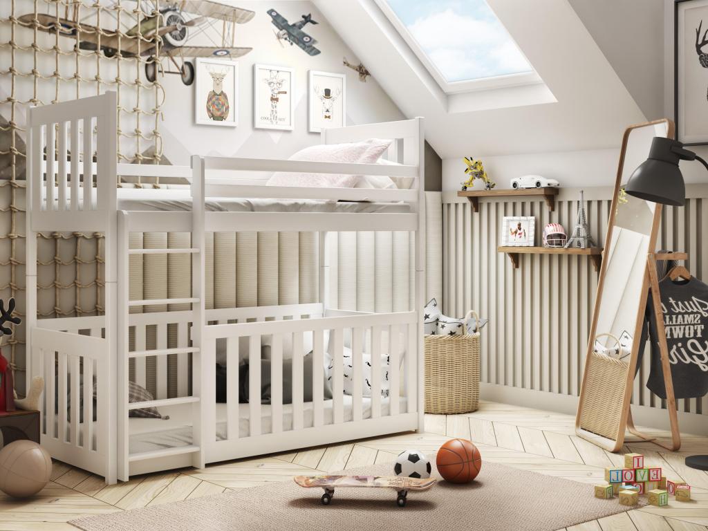 Decohaute BB005 Bunk Beds 90x200 cm White MOPB81373