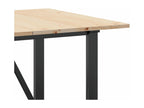Table à manger cadre en O 140x80x75 cm bois de pin massif fonte VYJU71506
