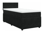 Sommier à Domopure de lit avec matelas Noir 90x200 cm Velours LWRR35802