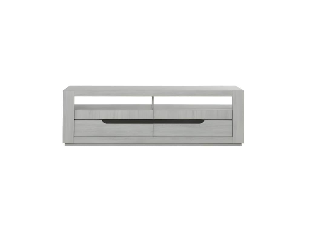 Meuble TV 2 tiroirs Chêne Gris Clair - Decohaute GCPM62692