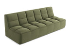 Domopure OLEC43558 3-seater modular velvet sofa - olive