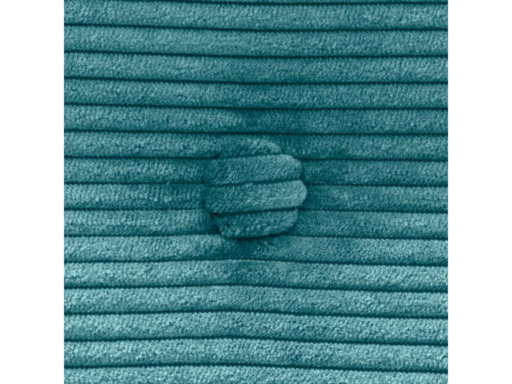 Domopure Tête de Lit Velours Côtelé Uni avec Boutons 160x50 Lits 150/160 - Turquoise YWZL13262