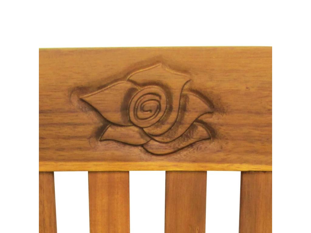 Banc de jardin avec coussin 157 cm Bois d'Decohaute massif NTAO00578