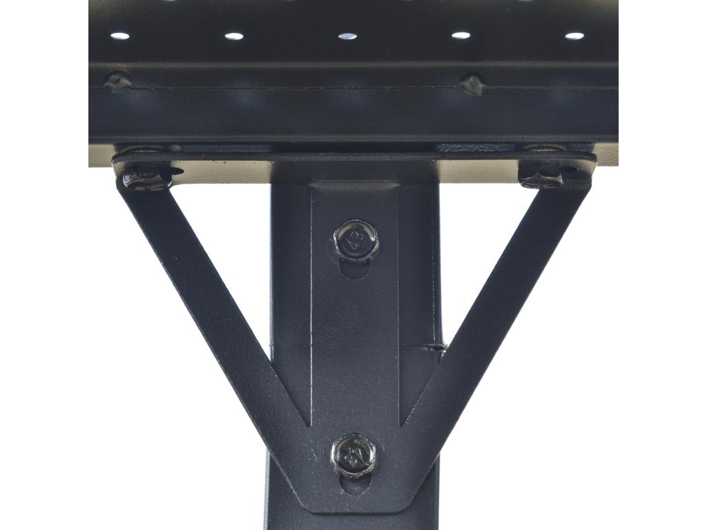 Garden pavilion - barbecue shelter - steakhouse with 2 shelves - barbecue roof - dimensions: 2.46L x 1.49W x 2.30H m - aluminum - black metal with polycarbonate roof QLHF66816