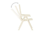 Chaises inclinables de jardin 2 pcs Plastique Blanc 5 RIIE13897