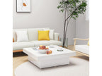 Coffee table, glossy white, 90x90x28 cm, chipboard, IPWC58677