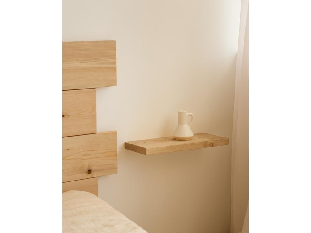 Table de chevet en bois de sapin marron 45x3.2cm - Domopure EJIW16616