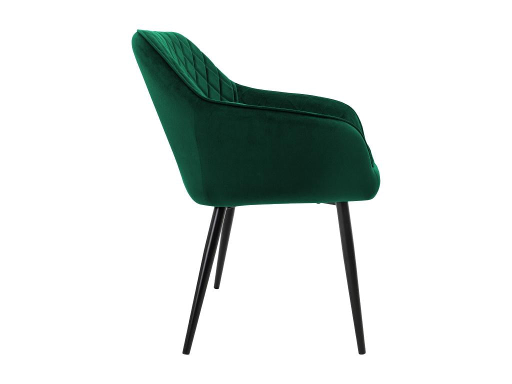 Lot de 6x chaises de salle à manger rembourré en velours fauteuils salon vert SIMW09460