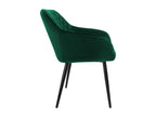 Lot de 6x chaises de salle à manger rembourré en velours fauteuils salon vert SIMW09460