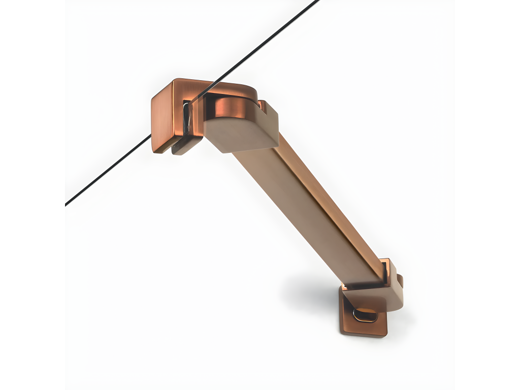 Cabine de douche pivotante 90x120 cm cuivre brossé Domopure COPPER BRUSHED EQGR55902