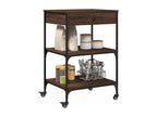 Kitchen trolley, brown oak, 60x48x89.5 cm, engineered wood EAEV31244