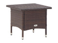 Domopure Premium - Brown Tea Table 50x50x47 cm Woven Resin QLLF02506