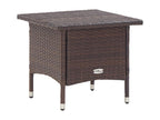 Domopure Premium - Brown Tea Table 50x50x47 cm Woven Resin QLLF02506