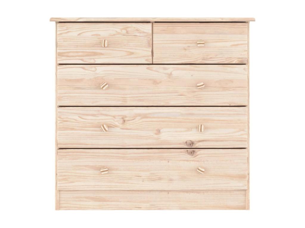 Chicyla Chest of Drawers 77x35x73 cm Solid Pine Wood EVVI80751