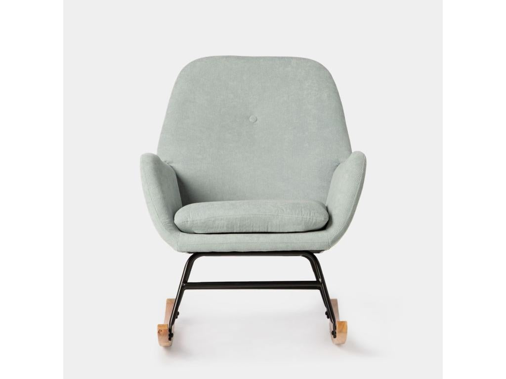 Nursing chair in mint microvelvet upholstery, 67x88 cm - Domopure DLDK80741