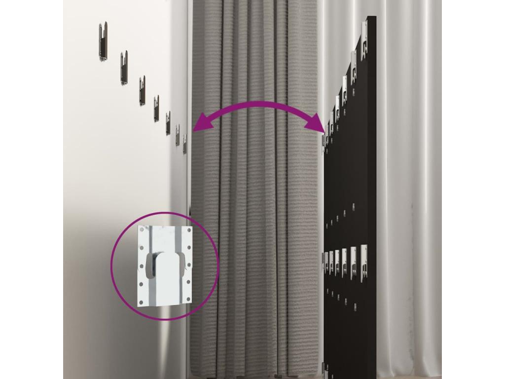 Tête de lit murale Noir 240x1.5x80 cm Bois d'ingénierie RGDV21277