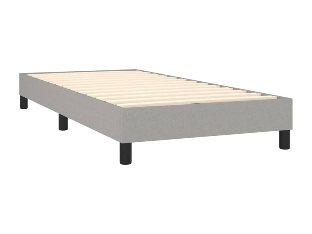 Domopure bed base and mattress, light grey, 90x190 cm, fabric XATP05476