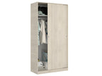 Armoire à portes coulissantes Couleuris naturel - Longueur 100 x Profondeur 50 x Hauteur 204 cm MIKC14356