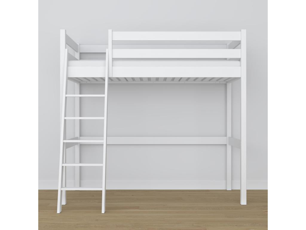 Wooden loft bed N03 White 90x200 DTLA18542
