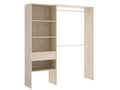 Armoire placard extensible coloris naturel - Longueur 110-160 x Hauteur 187 x Profondeur 40 cm XNVK08015