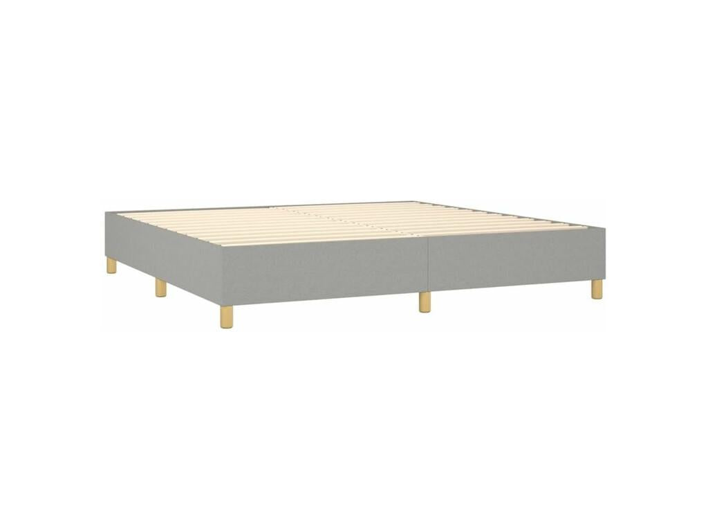 Domopure bed base with light grey mattress 200x200 Fabric DWVN33296