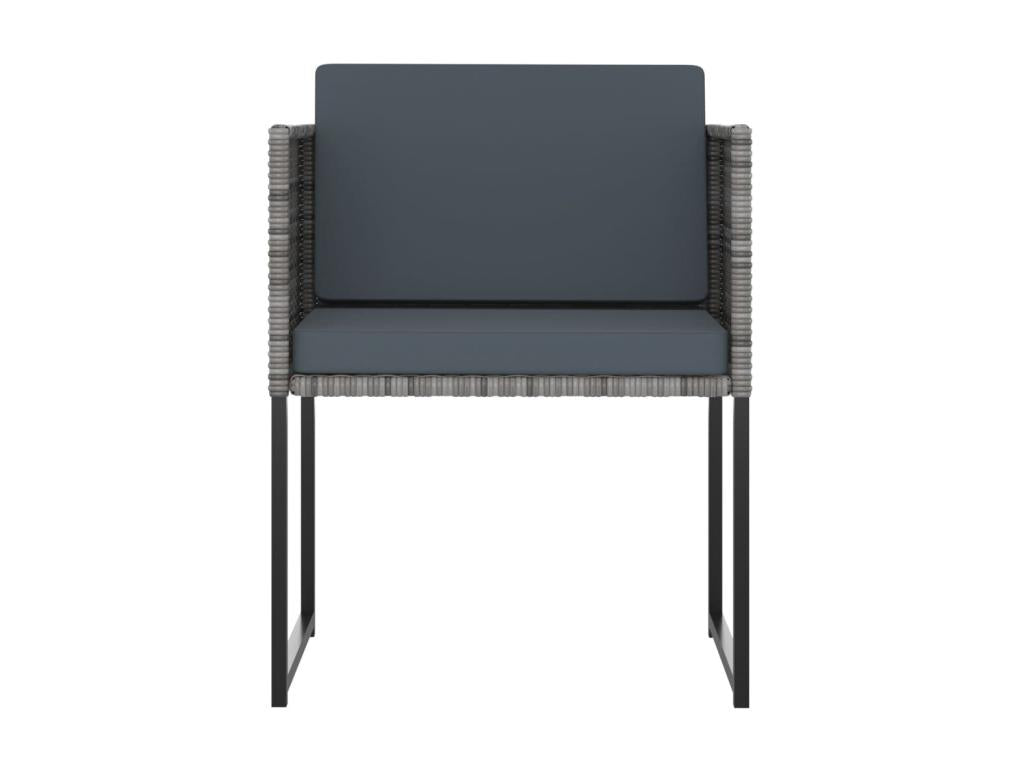 Salon de jardin 9 pcs avec coussins Résine tressée Gris 36 DMVY66543