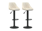 Tabourets de bar lot de 2 crème velours EULP68870