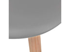 Chaises à manger lot de 2 Gris Plastique LLIE40714