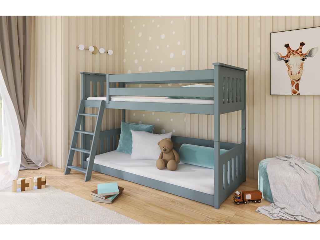 Domopure BB014 Bunk Beds 80x190 cm Grey WQKG75183