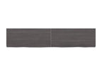 Dark brown wall shelf, solid treated oak wood TSNM20295