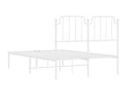 Metal bed frame with white headboard 120x190 cm UDTF54787
