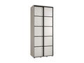 Domopure 4 Sliding Door Wardrobe 235.2/100/45 2 Doors White/White/Black XKGW05794