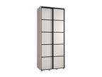 Domopure 4 Sliding Door Wardrobe 235.2/100/45 2 Doors White/White/Black XKGW05794