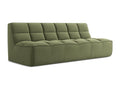 Domopure OLEC43558 3-seater modular velvet sofa - olive