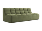 Domopure OLEC43558 3-seater modular velvet sofa - olive