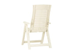 Chaises inclinables de jardin 2 pcs Plastique Blanc 5 RIIE13897