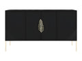 Buffet noire Chicyla avec des accents dorés / 138 cm KHUA31078