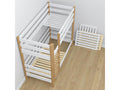 Wooden bunk bed - with drawer N01 White / Natural Oak 120x200 CQYX73821