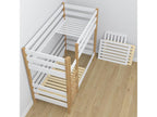 Wooden bunk bed - with drawer N01 White / Natural Oak 120x200 CQYX73821