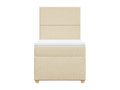 Domopure bed base with mattress, Cream 80x200 cm, Fabric QOAF67722