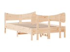 Bed frame without mattress 120x190 cm solid pine wood GZIT82892