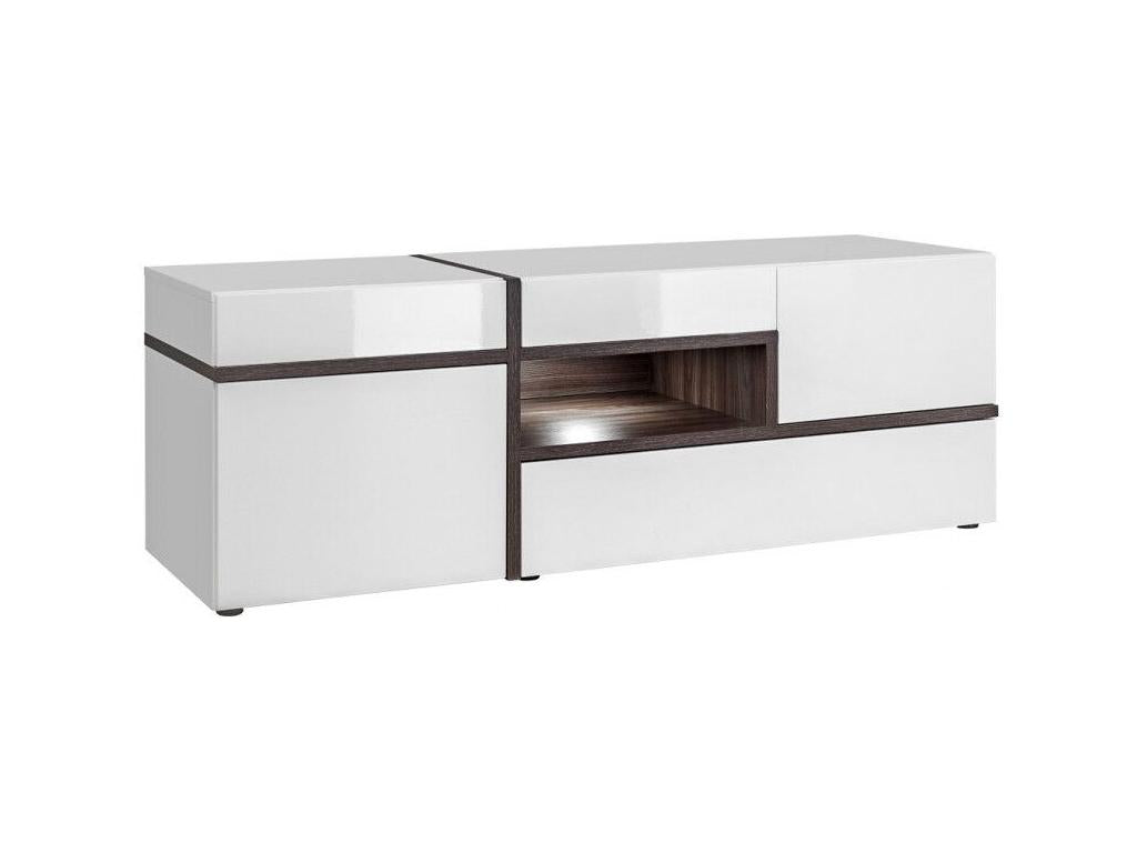 Meuble TV Design LED Decohaute 150cm Blanc FYTE36725