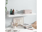 Floating wall shelf, glossy white, 90x23.5x3.8 cm, MDF, BIBG55001
